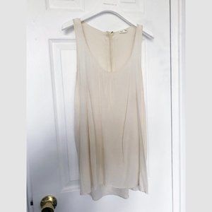 Club Monaco Ivory Silk Chemise Blouse Sleeveless